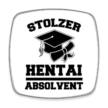 Nerdy Manga Anime Japan Kanji Japanisch Statement - Viereckiger Kühlschrankmagnet - Weiß - Vorne