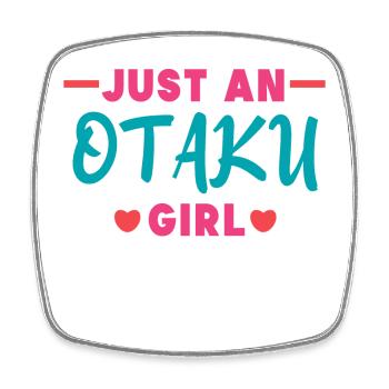 Otaku Manga Anime Heart Statement Japan Asian - Square fridge magnet - white - Front