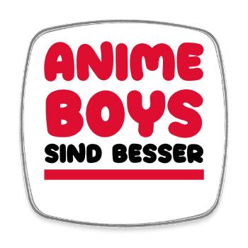 Anime Comic Statement Manga Popkultur Asiatisch - Viereckiger Kühlschrankmagnet - Weiß - Vorne