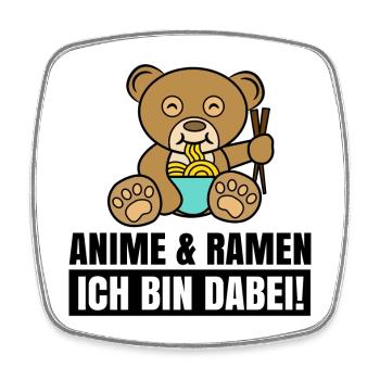 Cool Anime Manga Statement Zeichentrick Popkultur - Viereckiger Kühlschrankmagnet - Weiß - Vorne