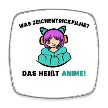Manga Popkultur Statement Anime Japanisch - Viereckiger Kühlschrankmagnet - Weiß - Vorne
