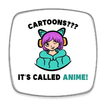 Anime Cartoon Statement Manga Cosplay Comic - Square fridge magnet - white - Front