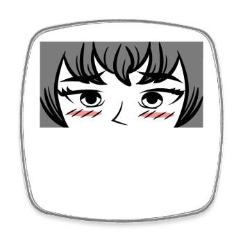Bande dessinée japonaise Cosplay Cartoon Manga Anemi - Magnet carré - blanc - Devant