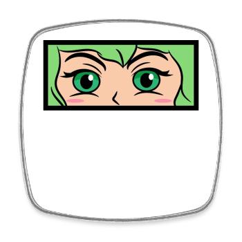Cosplay Comic Anime Manga Zeichentrick Japan - Viereckiger Kühlschrankmagnet - Weiß - Vorne