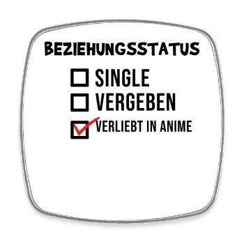Anime Popkultur Asiatisch Manga Statement - Viereckiger Kühlschrankmagnet - Weiß - Vorne