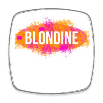 Blondine Splash - Viereckiger Kühlschrankmagnet - Weiß - Vorne