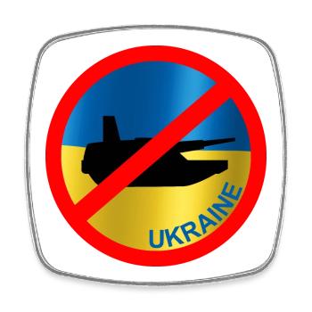 Ukraine Flagge Frieden - Viereckiger Kühlschrankmagnet - Weiß - Vorne