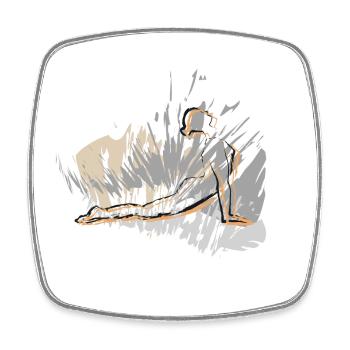 Sun salutation, the perfect yoga style for you - Square fridge magnet - white - Front