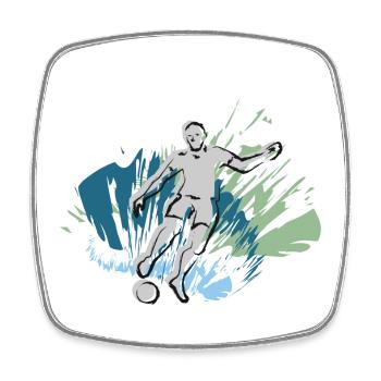 Cool design for the whole football team - Square fridge magnet - white - Front