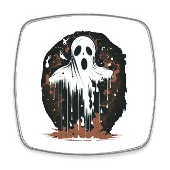 Spooky Ghost - Square fridge magnet - white - Front