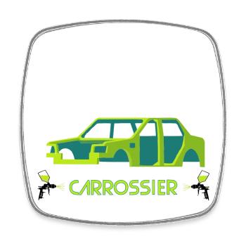 Carrossier - Magnet carré - blanc - Devant