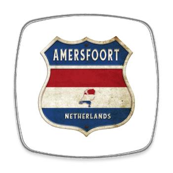 Design du blason d'Amersfoort, Pays-Bas - Magnet carré - blanc - Devant