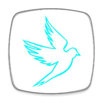 alltagsoutfit vögel, vogel outlines - Viereckiger Kühlschrankmagnet - Weiß - Vorne