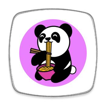 Cartoon Panda Manga Anime Asian Comic - Square fridge magnet - white - Front