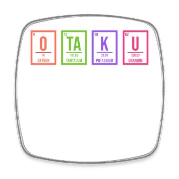 Otaku Pop Culture Manga Anime Kanji Saying Japanese - Square fridge magnet - white - Front