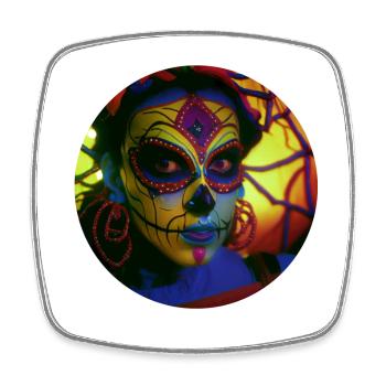 Tag der Toten | Día de Muertos | Mexiko - Viereckiger Kühlschrankmagnet - Weiß - Vorne