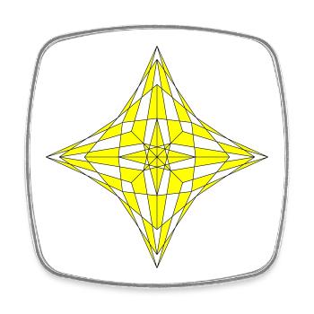 Star in Astroid - Square fridge magnet - white - Front