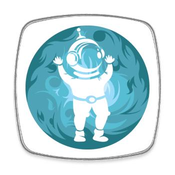 Astronaut moon Cosmos Mond space Symbol - Viereckiger Kühlschrankmagnet - Weiß - Vorne