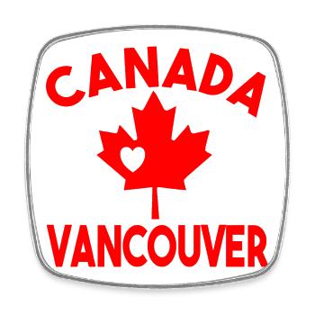 Kanada Vancouver - Viereckiger Kühlschrankmagnet - Weiß - Vorne