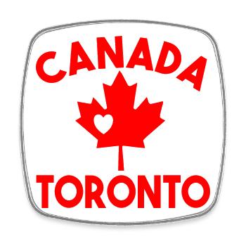 Kanada Toronto - Viereckiger Kühlschrankmagnet - Weiß - Vorne