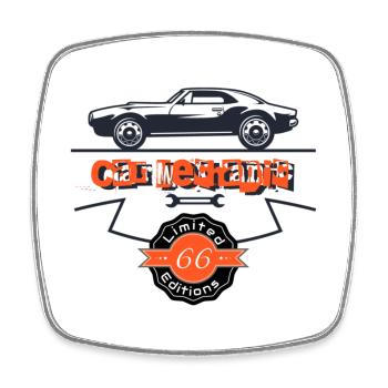 Car Mechanic Édition Limitée 66 - Magnet carré - blanc - Devant