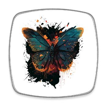 Butterfly Shades - Square fridge magnet - white - Front