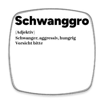 Schwangerschaft Schwanger Mutter Statement Eltern - Viereckiger Kühlschrankmagnet - Weiß - Vorne