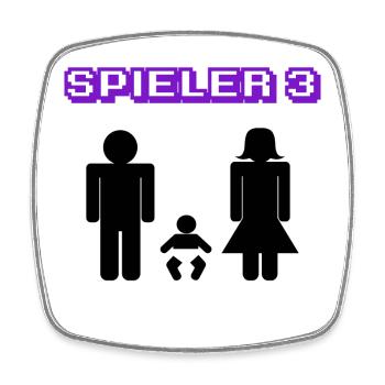 Déclaration des parents enceintes Famille Bonheur Bébé - Magnet carré - blanc - Devant