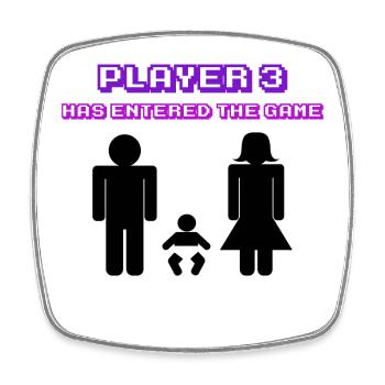 Parents enceintes Déclaration de naissance Bonheur familial - Magnet carré - blanc - Devant