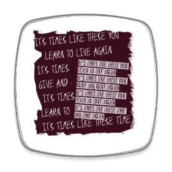 Learn to Live Again Banner - Square fridge magnet - white - Front