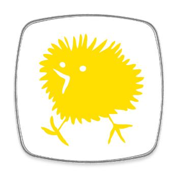 Küken BEEPY Frohe Ostern frech gelb comic süss - Viereckiger Kühlschrankmagnet - Weiß - Vorne
