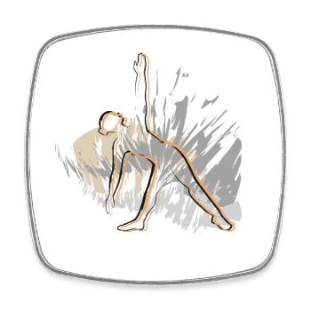 Yoga design by Rikel's Sport - Square fridge magnet - white - Front