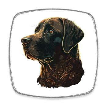 Ruhiger Labrador Retriever - Viereckiger Kühlschrankmagnet - Weiß - Vorne
