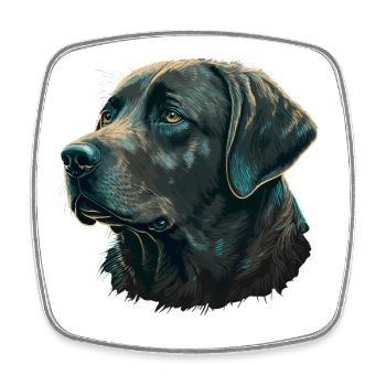 Gentle Labrador Retriever - Square fridge magnet - white - Front
