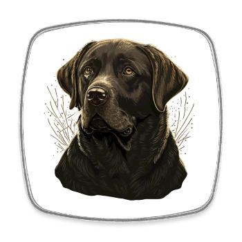 Comportement Labrador Retriever - Magnet carré - blanc - Devant