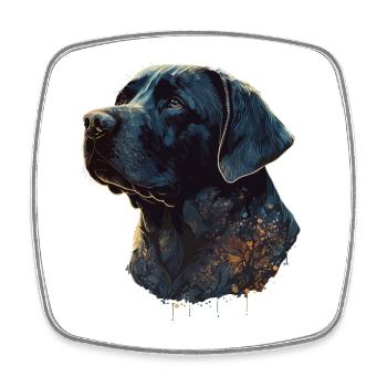 Erstaunlicher Labrador Retriever mit Blättern Stil Körper - Viereckiger Kühlschrankmagnet - Weiß - Vorne