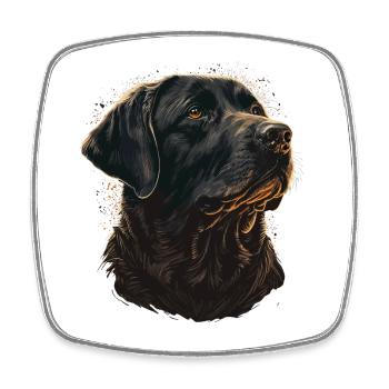 Schöne Labrador Retriever Illustration - Viereckiger Kühlschrankmagnet - Weiß - Vorne