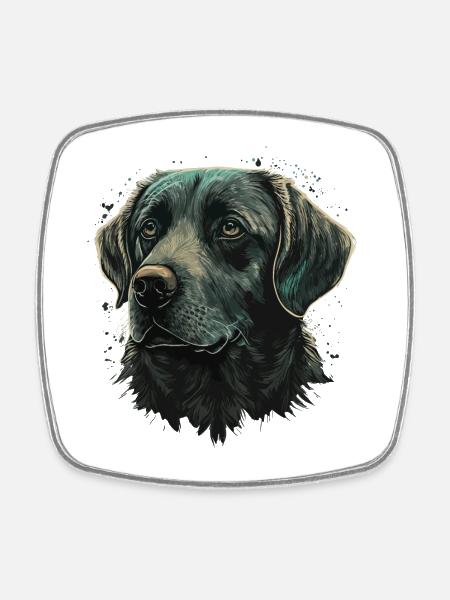 Light Color Labrador Retriever - Square fridge magnet - white