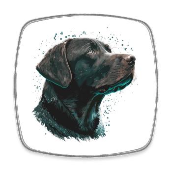 Wishing Labrador Retriever - Square fridge magnet - white - Front