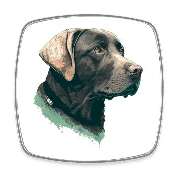 Schöne Seitenansicht Illustration Labrador Retriever - Viereckiger Kühlschrankmagnet - Weiß - Vorne