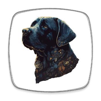 Amazing Labrador Retriever with leaves style body - Square fridge magnet - white - Front