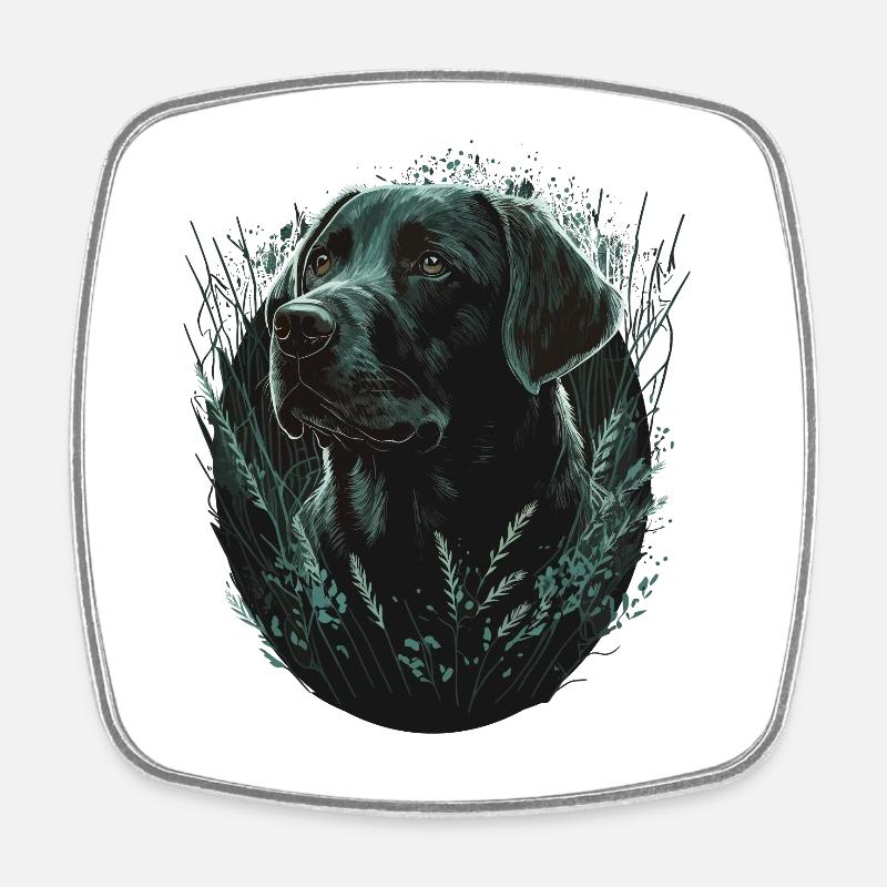 Jagd Labrador Retriever - Viereckiger Kühlschrankmagnet - Weiß