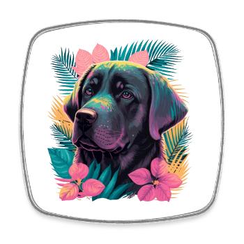 Adorable Labrador Retriever - Magnet carré - blanc - Devant