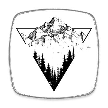 Mountain - Square fridge magnet - white - Front
