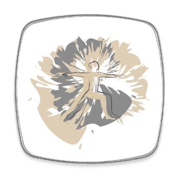 Rikel's yoga style, is your perfect oufit - Square fridge magnet - white - Front