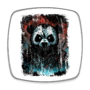 Gruseliger Panda Krieger - Viereckiger Kühlschrankmagnet - Weiß - Vorne