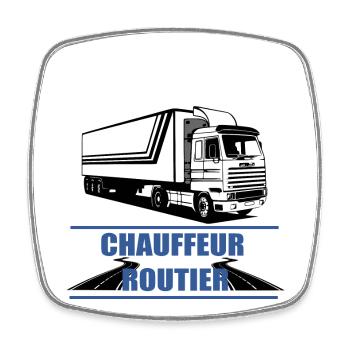 Truck driver - Square fridge magnet - white - Front