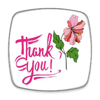thank you, thank you - Square fridge magnet - white - Front