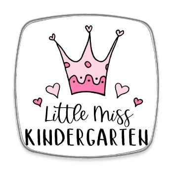 Little Miss Kindergarten 2024 I Krone Kita Mädchen - Viereckiger Kühlschrankmagnet - Weiß - Vorne