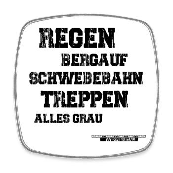Regen Treppen Wuppertal - Viereckiger Kühlschrankmagnet - Weiß - Vorne